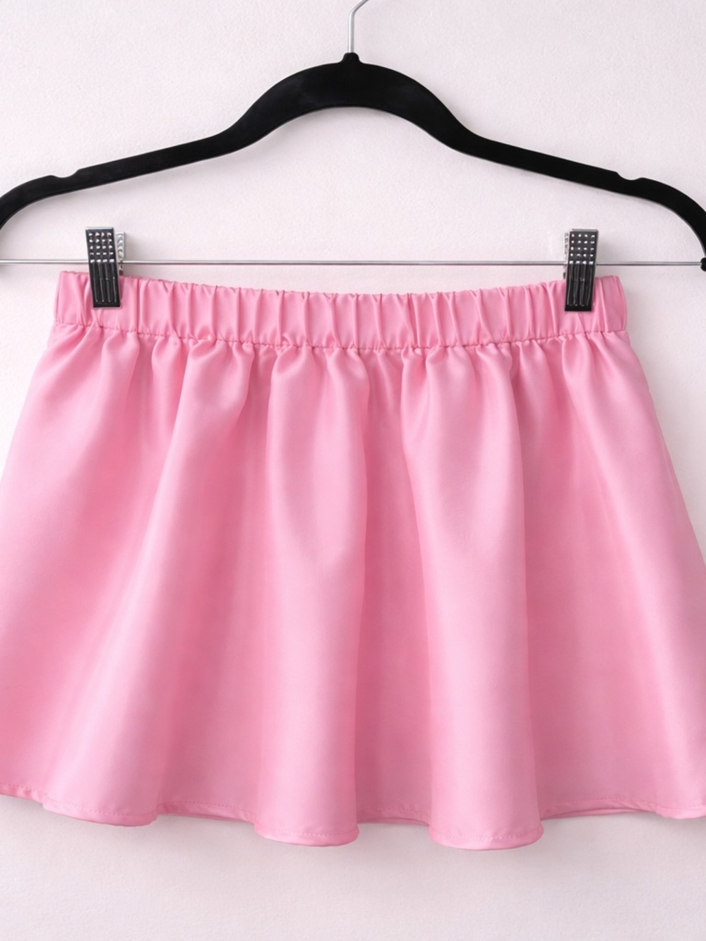 Women's Pink Mini Skirt - Elastic Waist